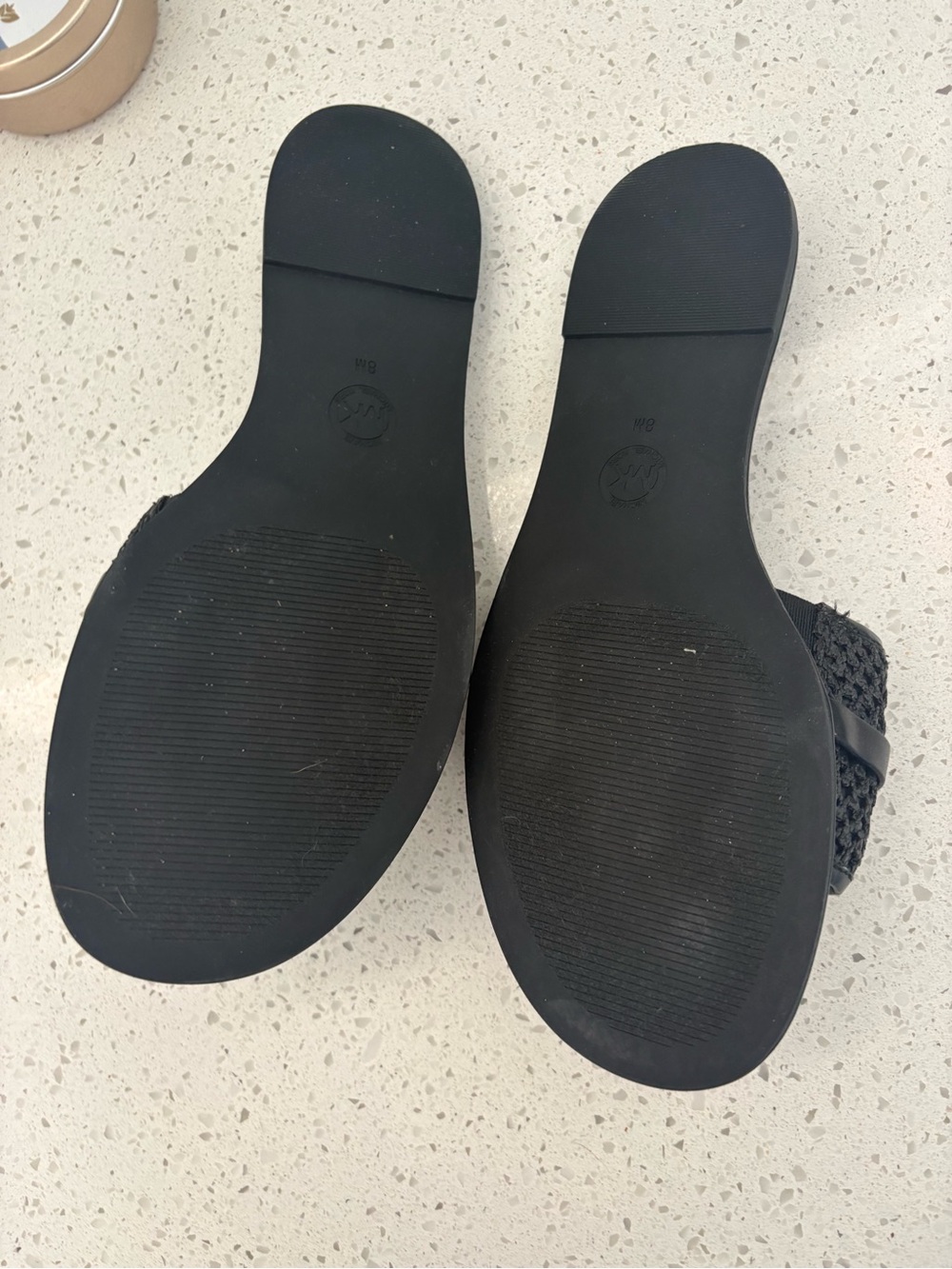 Michael Kors Black MK Logo Braided Slide Sandals - Picture 2 of 2